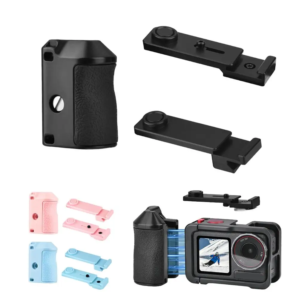 Фото Ручка для экшн-камеры DJI Action 3/4/5 PRO, ручка из АБС-пластика, уличная фотография, необходимый аксессуар, черный, синий, розовый №4