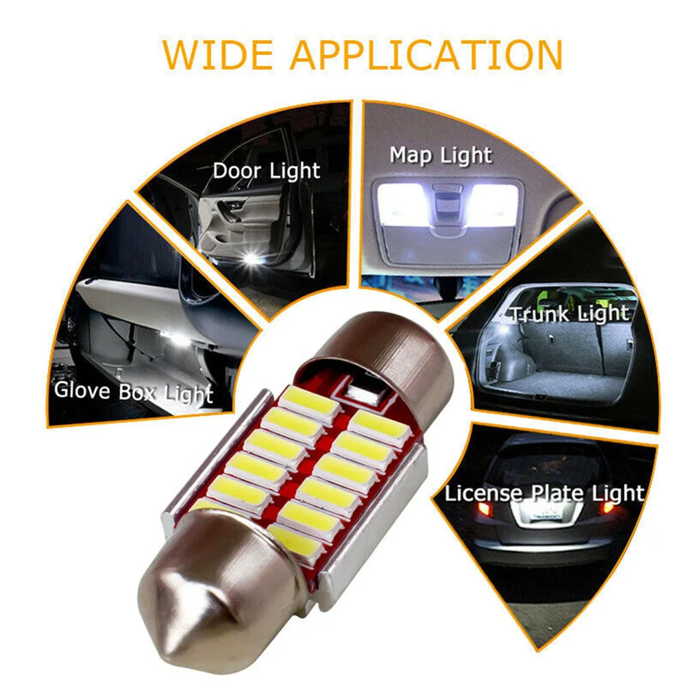 

10pcs 31MM C5W C10W LED Canbus Super Bright 4014 Car Interior Reading Light License Plate Lamp Doom Lamp