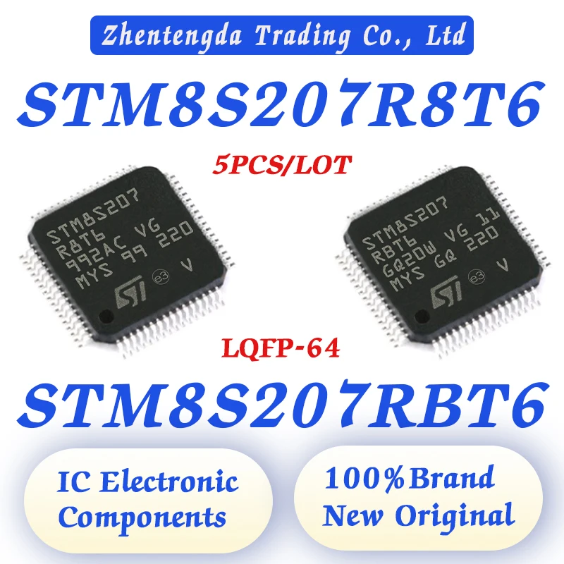 

STM8S207R8T6 STM8S207RBT6 STM8S207R STM8S207 STM8S207 STM8S STM8 STM IC MCU 8BIT 128KB FLASH LQFP-64