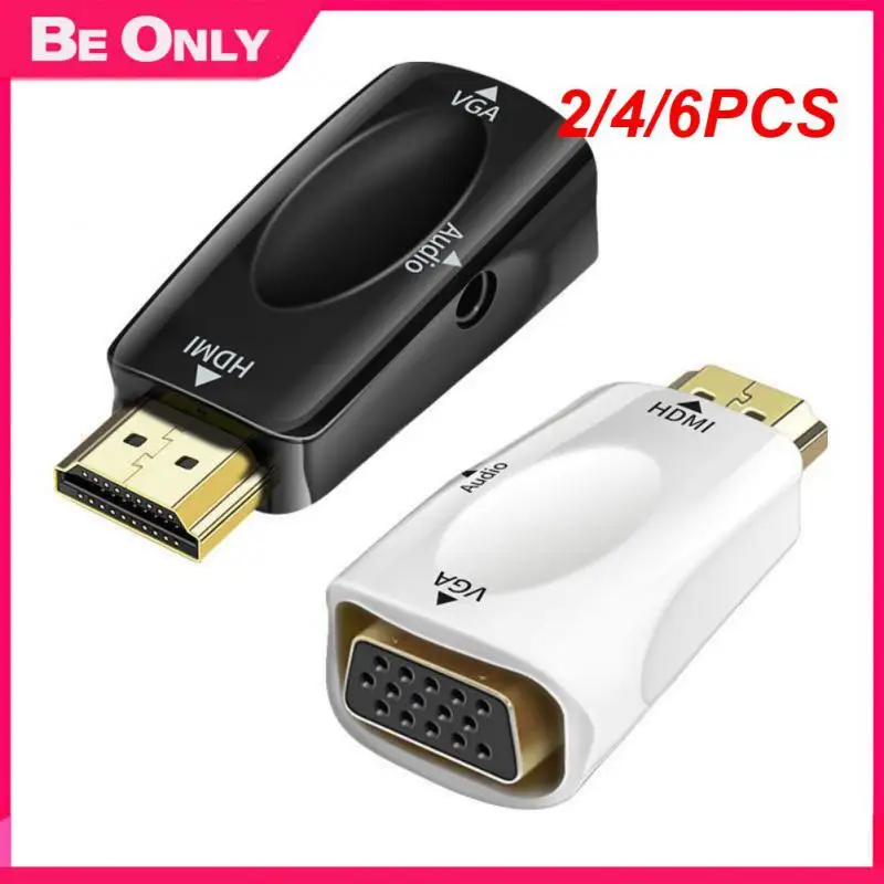 

2/4/6PCS Hd 1080p HDMI-compatible To Vga Cable Portable Male To Famale Converter Adapter 3.5 Mm Jack Audio