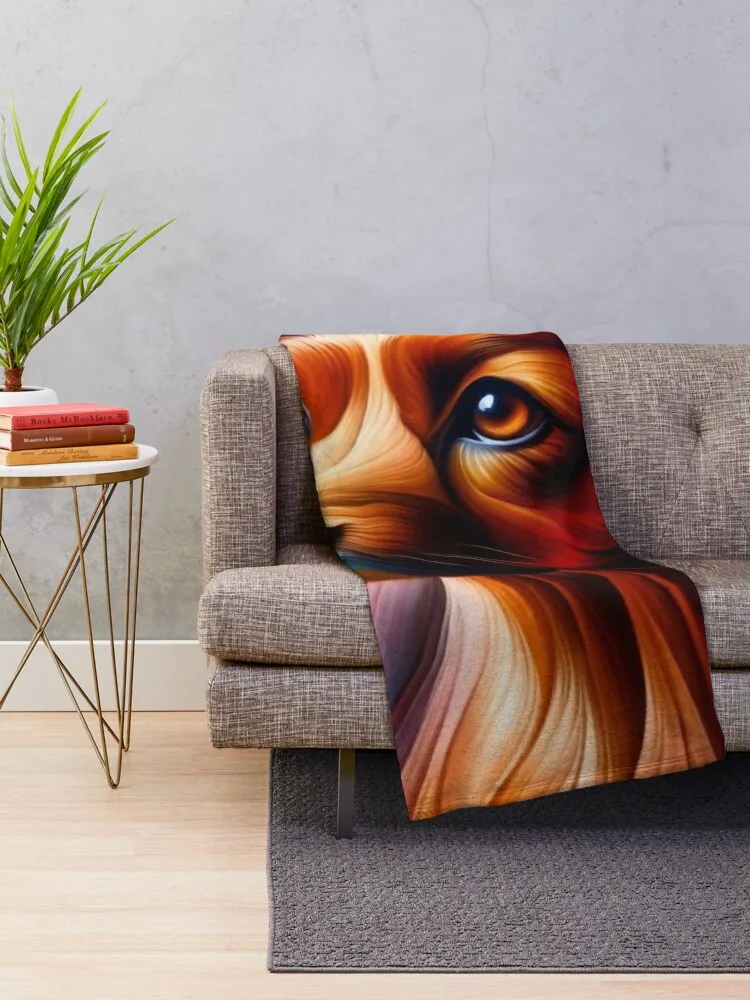 Cyrus the Sun Ruler - Кокер-спаниель в цвете Splendor Плед Волосы для зимы Декоративные одеяла