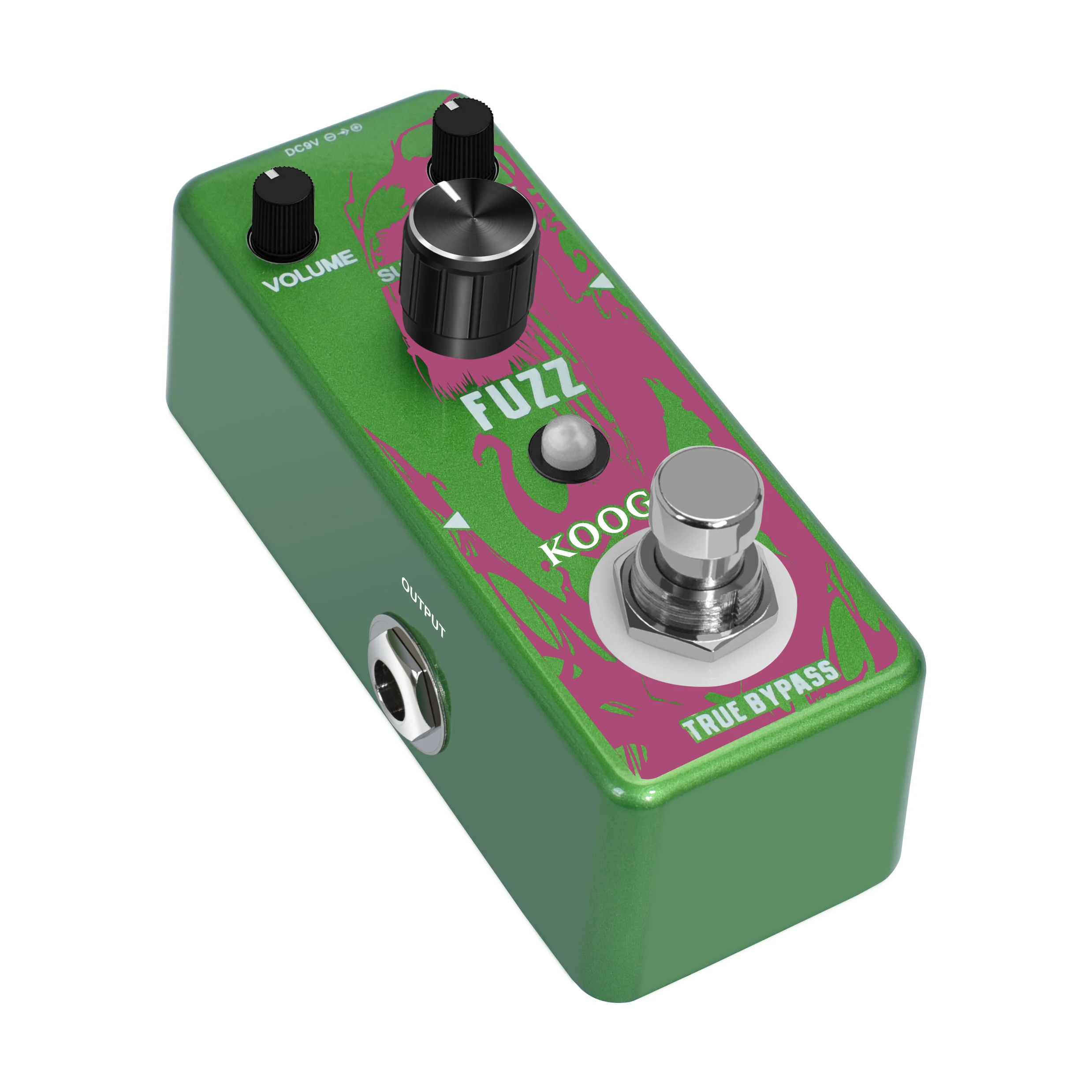 Koogo LEF-306 Fuzz Pedal For Electric Guitar & Bass Traditional Fuzz Effect Full Metal Shell ​True Bypass
