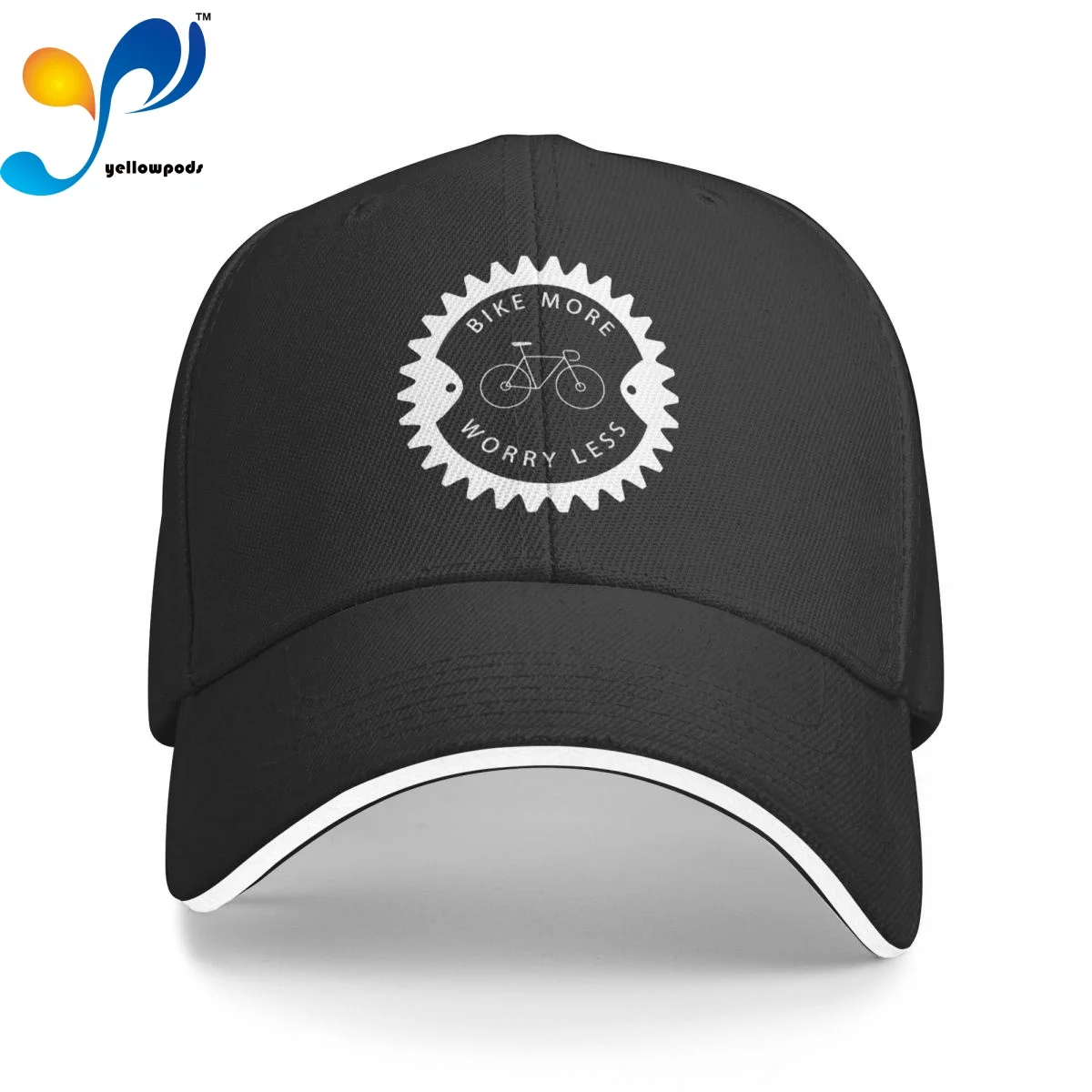 

Bike More Worry Less Trucker Cap Snapback Hat for Men Baseball Mens Hats Caps for Logo