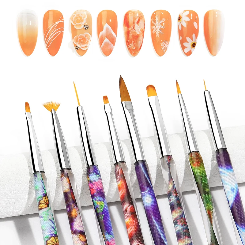 

1Pcs French Stripe Nail Art Liner Brush Set Tips Ultra-thin Line Drawing Pen Dual End UV Gel Painting Brushes Manicure Tools