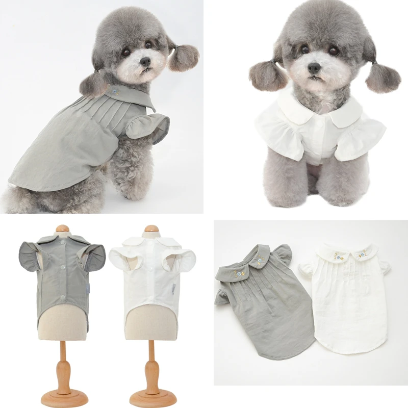 

Yorkshire Pomeranian Dog Chihuahua Yorkies Puppy Shih Bichon Clothing Tzu Clothes Poodle Costumes Shirt Cat Summer Schnauzer