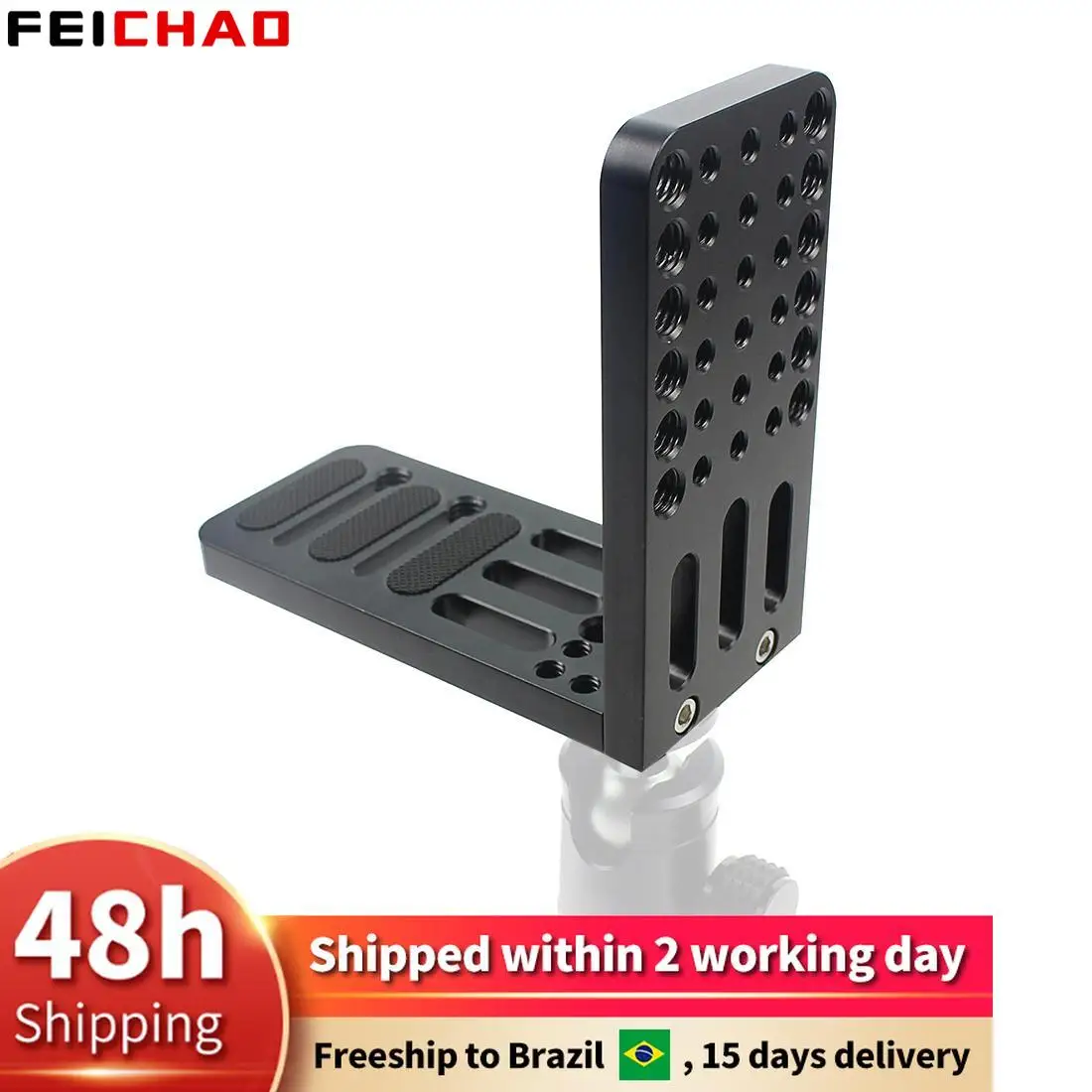 

Vertical Shoot Quick Release L Plate Bracket Support Video Camera Tripod 1/4 3/8 Screw Holes for Zhiyun Feiyu DSLR Gimbal Parts