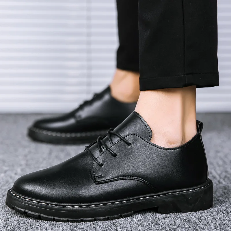 

Nice Spring Autumn Pop Casual Non-slip Fashion Leather Shoes Men Business Waterproof Shoe for Male Comfortable Men Leather Shoes