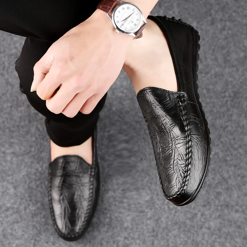 

Luxury Brand Genuine Casual Leather Loafers Men Driving Shoes Men's Adulto Retro Shoes Classic Moccasins Man Boat Shoes