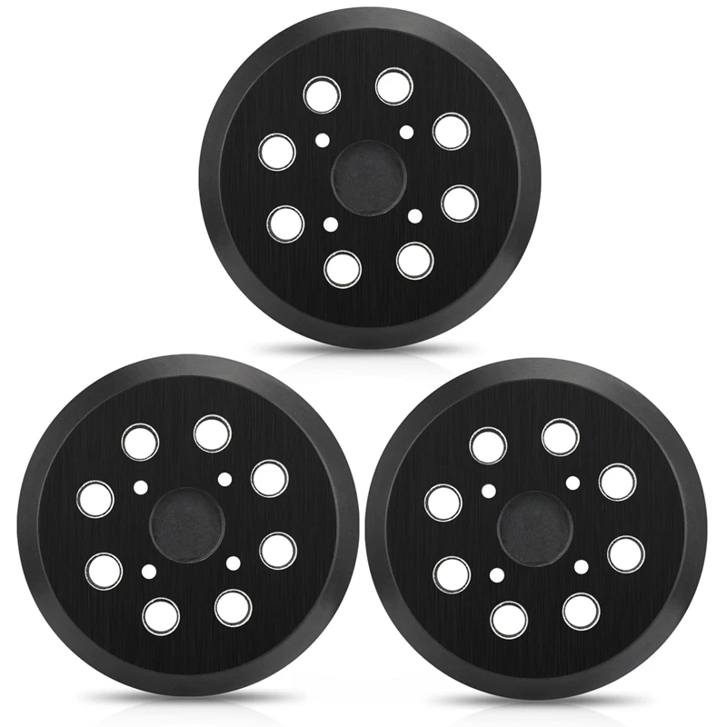 3 Pcs Sander Replacement Pad 5 In 8 Hole Hook And Loop Orbital Sanding Pad Parts Accessories For Ryobi RS290 RS280 P411 Model