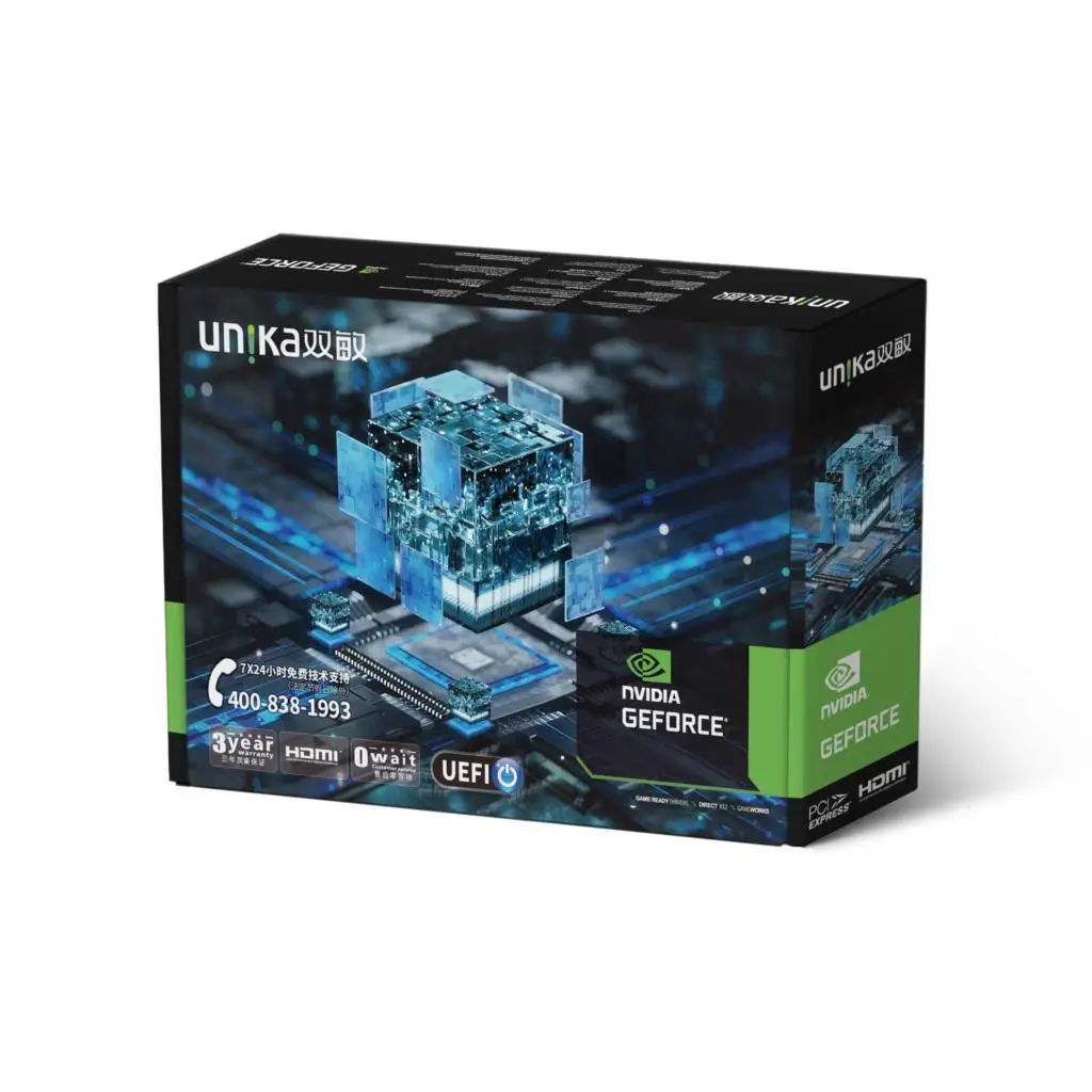 100% NEW Brand UNIKA GT740 4GB Graphic Card For NVIDIA GeForce GT 740 Series GTX740 4G 4GD5 Graphics Less 60W Video Card PC Map images - 6