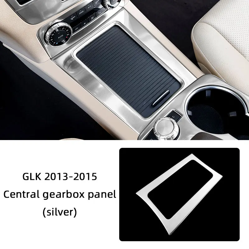 

Для Mercedes Benz GLK X204 2013 2014 2015, центральная консоль автомобиля, CD, панель кондиционера, подлокотник, накладка, аксессуар для интерьера