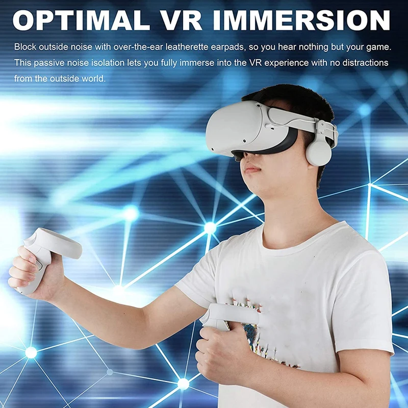 Adjustable Wired Earphone for Oculus Quest 2 VR Headset Gaming Headphone 360 ​​Degrees Rotating for Oculus Quest 2 Accessories