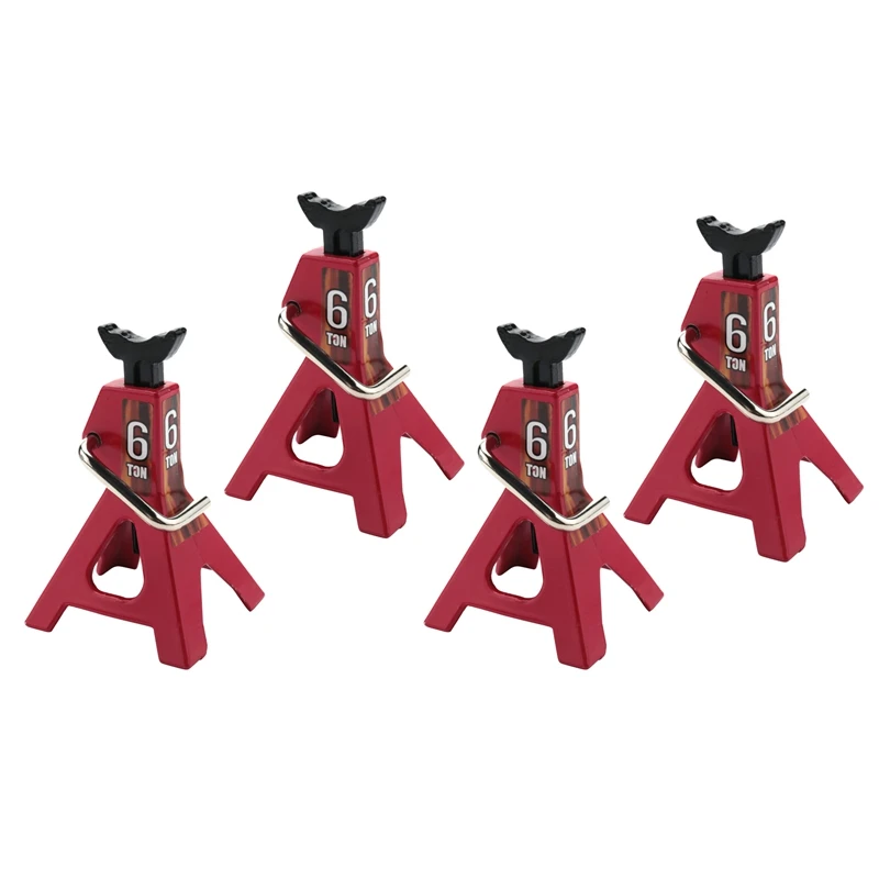 

4Pcs Toy Model RC Cars Scale Jack Stands Height Adjustable Tool for 1/10 RC Crawler Truck Car Trx4 Axial SCX10,6 Ton