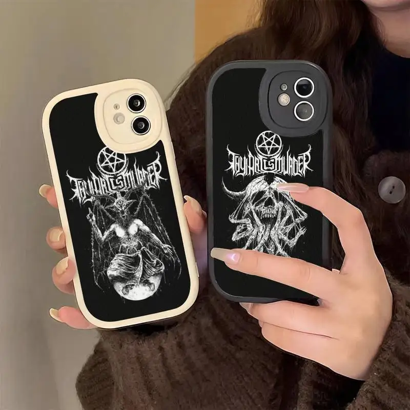 

Satanic Goat Satan Devil Phone Case Hard Leather Phone Case for iPhone 13 12 Mini 11 14 Pro Max Xs X Xr 7 8 Plus 6 6s Se 2022