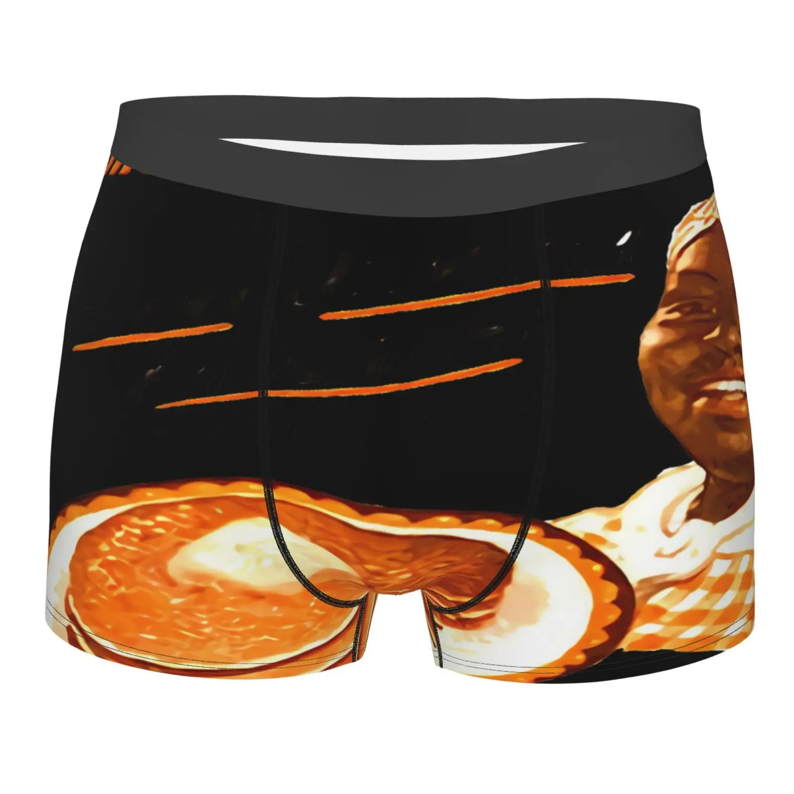 

Нижнее белье для мужчин и женщин, боксеры из полиэстера, с U-образным мешочком, блинное завтрак, розовое брифы