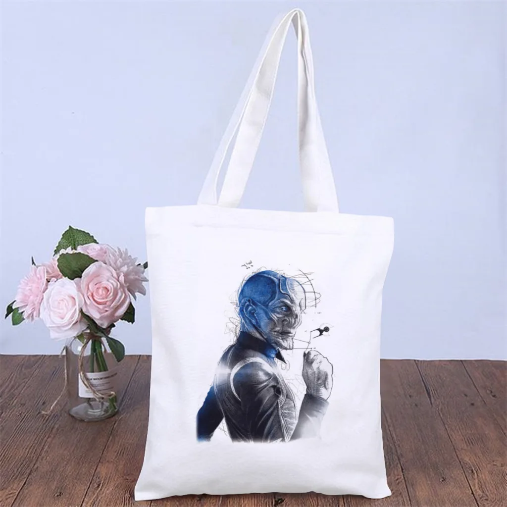 

Сумка SaruHandbag Star Trek Science TV, холщовые сумки через плечо для студентов, большая сумка-тоут с двойным рисунком