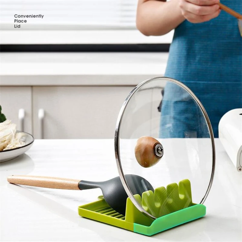 

Kitchen Spoon Holders Kitchen Accessories Fork Spatula Rack Kitchen Supplies Storage Organizer Utensil Rest with Drip Pad