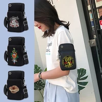 2022 mobile phone bag for iphone huawei xiaomi samsung wallet arm purse handbags women universal phone pouch bags cobra print
