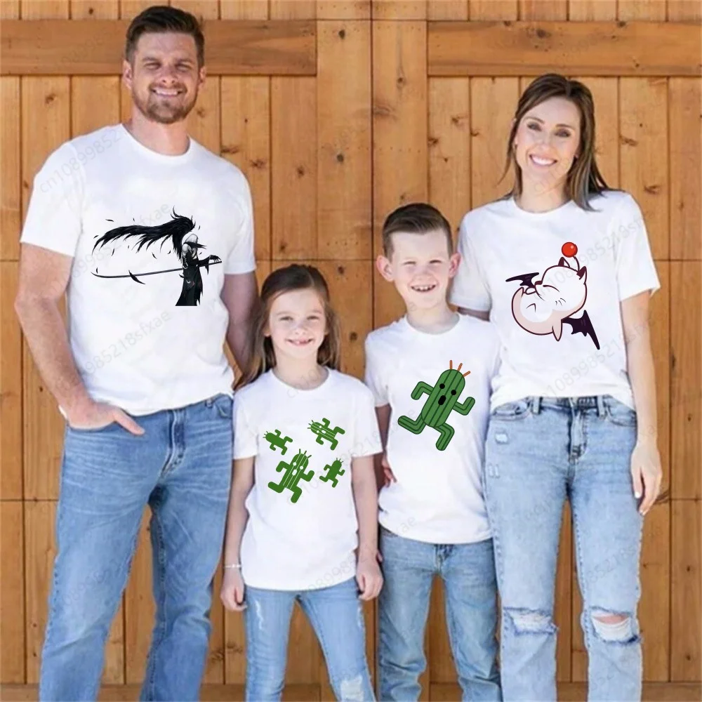 Детская Забавная Футболка С Блестящим Рисунком Аниме Final Fantasy