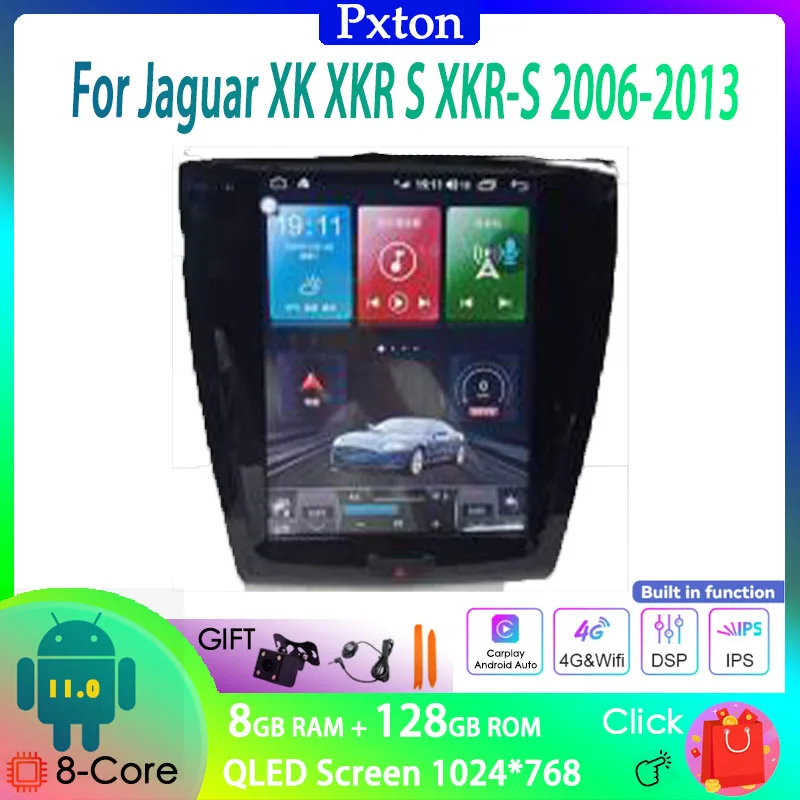 

Автомобильный радиоприемник Pston Tesla с Android, стерео Мультимедийный Плеер для Jaguar XK XKR S XKR-S 2006-2013 Carplay Auto 8G + 128G 4G WIF