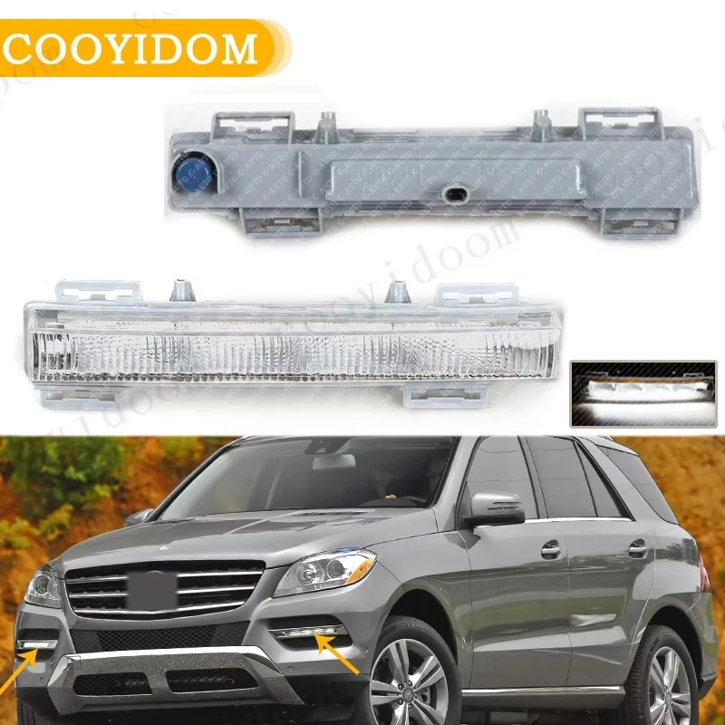 

Автомобильные передние светодиодные дневные ходовые огни DRL противотуманные фары для Mercedes-Benz W166 ML350 ML400 X204 GLK350 2012-2015 2049065501 стайлинг автомобиля