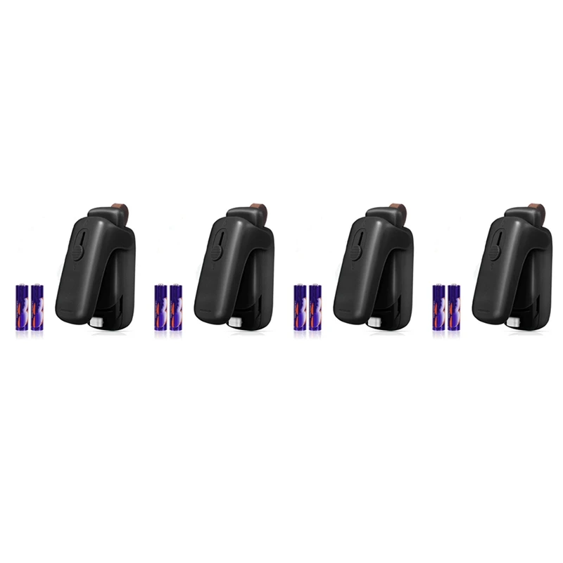 

4X Mini Bag Sealer,Handheld Heat Vacuum Sealer,2 In 1 Heat Sealer And Cutter With Lanyard, Portable Bag Machine Black
