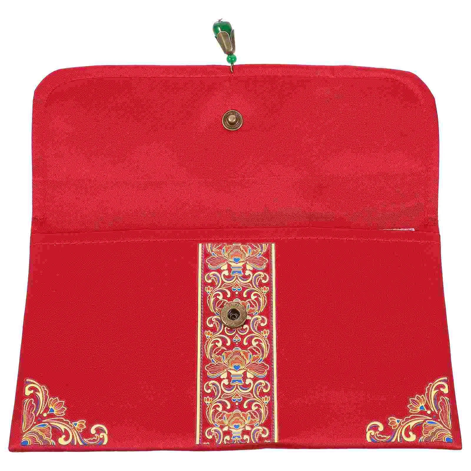 

Red Wallet Envelope Dedicated Wedding Party Favors Brocade Chinese Money Envelopes Style Packet