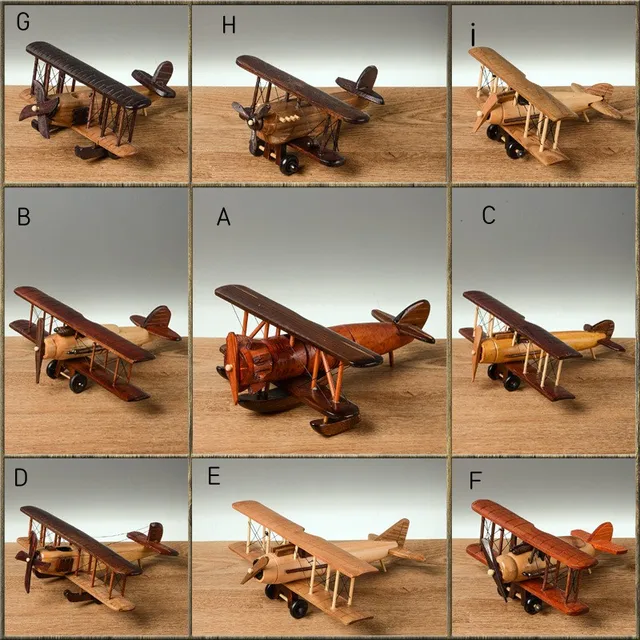 Vintage Wood Airplane Model - Decoration Flying Model 5