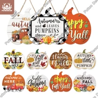 putuo decor fall pumpkins hanging wood sign rustic autumn wooden plaque wall art decoration for home garden farmhouse yard