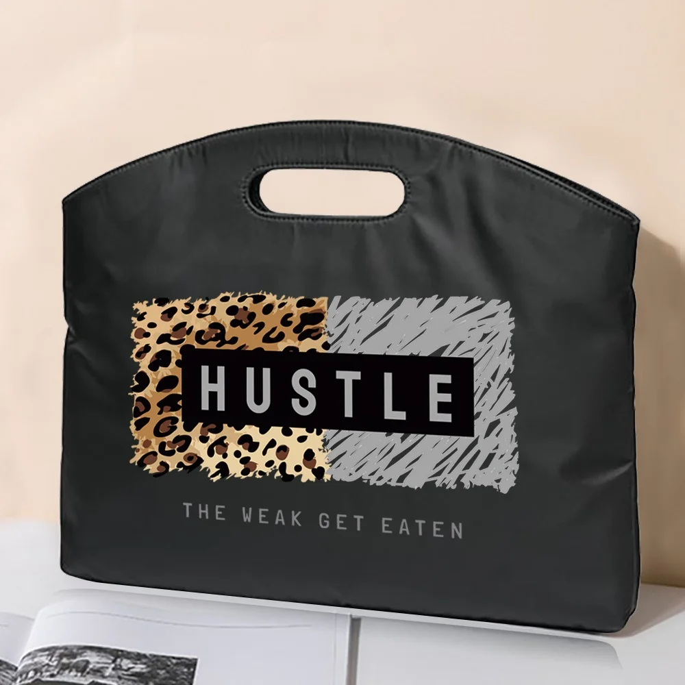 2022 Briefcases Business Office Handbag Large Capacity Laptop Bag Leopard Print Multifunctional Conference Portable File Tote