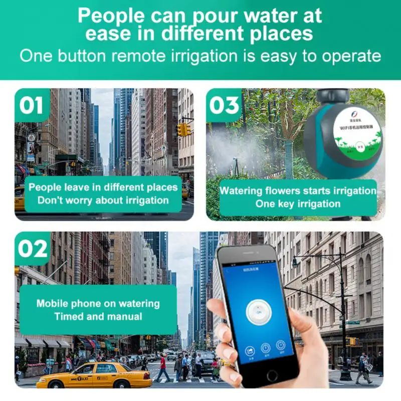 

Wifi Automatic Garden Water Diy Smart Home Timer Ip68 Waterproof Tuya Voice For Alexa Google Home Outdoor Rain Sensing