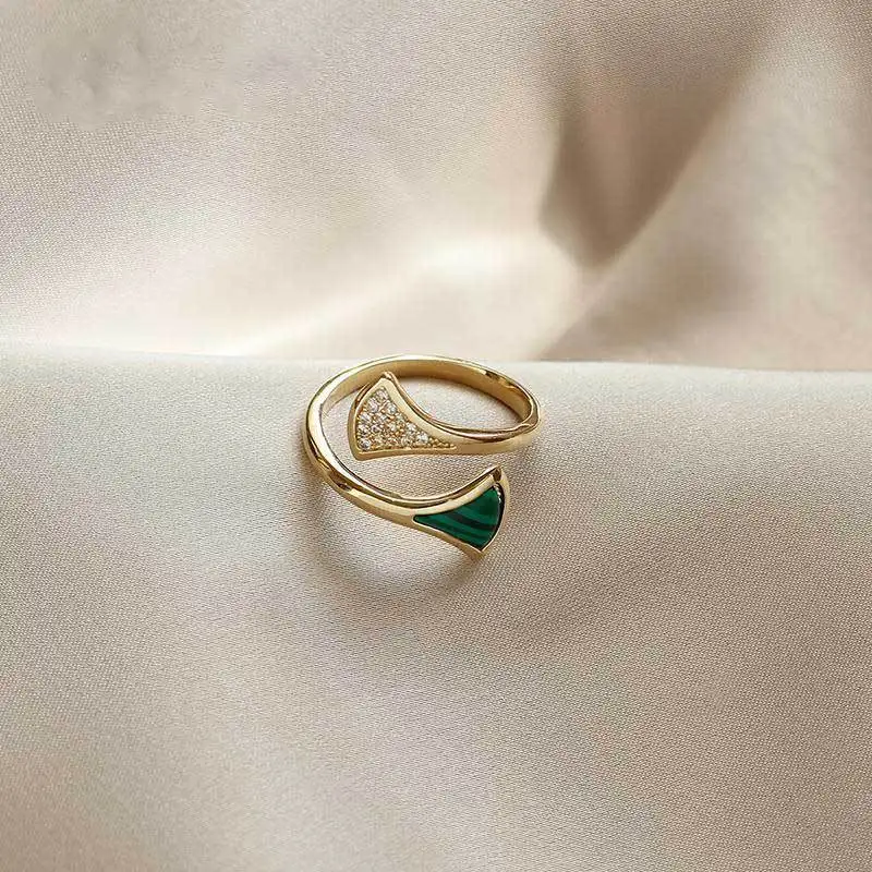 

2022 New Fashion Temperament Women Opening Rings Contracted Fine Leaves Modelling Party Joker Adjustable Ring Jewelry