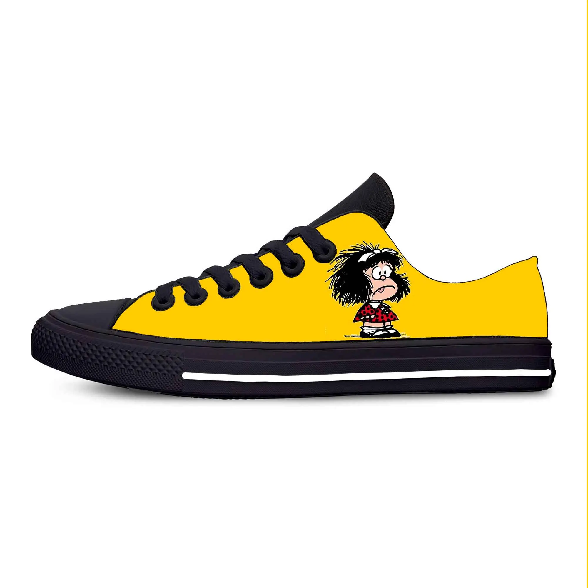 

Hot Mafalda Anime Cartoon Comic Manga Cute Fashion Casual Cloth Shoes Low Top Comfortable Breathable 3D Print Men Women Sneakers