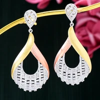 jimbora high quality trendy womens earrings korean style vintage dangle drop 2022 trend earings female jewelry high quality