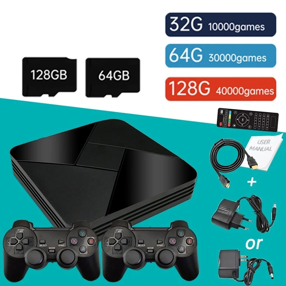 

POWKIDDY G5 S905L Video Game Console WiFi 4K HD Retro TV Box Mini Game Box Emulator Built in 10000/15000 Games For PS1/N64/DC