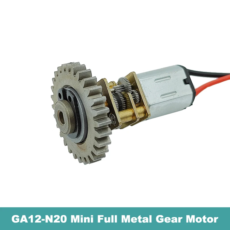Мини N20 полностью Металлическая стандартная редукция постоянного тока 3-6 в 5 в 60 об/мин медленная скорость 12 мм редуктор двигатель 28 зубьев фотоигрушка «сделай сам»