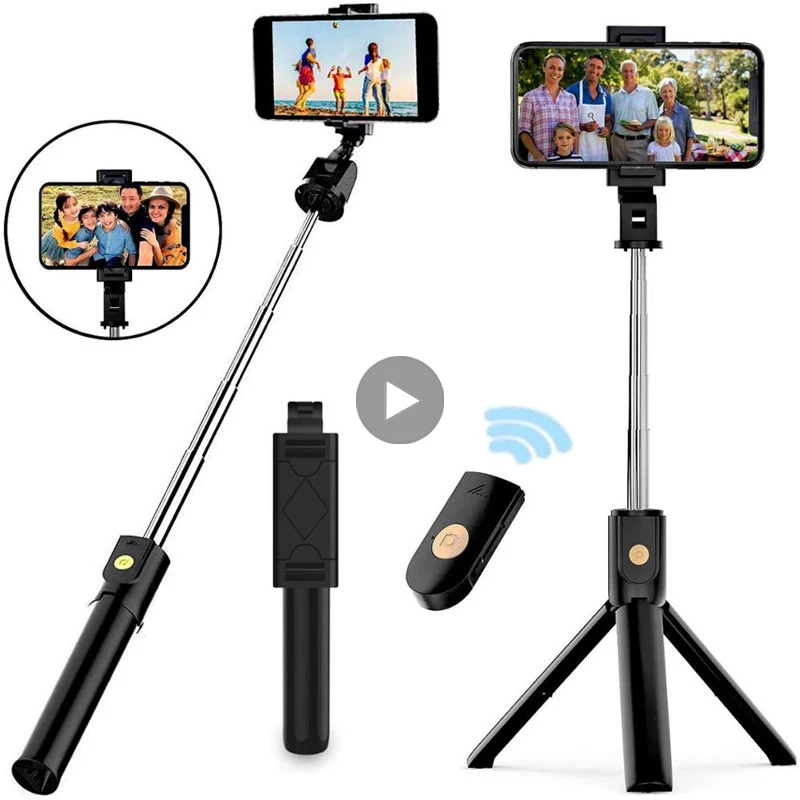 

Selfie Stick With Tripod Ring Led Light Lamp For Phone Holder Mobile Cell Stand Smartphone Telescopic Monopod Bluetooth Pole Pau