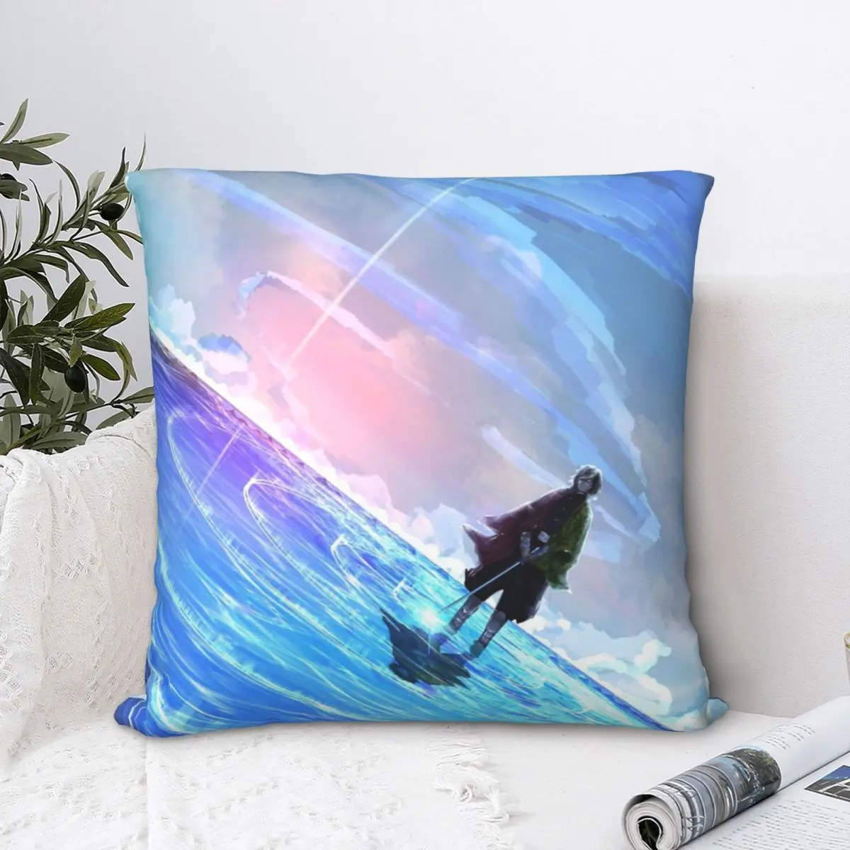 

Stand Throw Pillow Case Demon Slayer Japanese Adventure Anime Short Plus Cushion Covers Home Sofa Chair Decorative Backpack