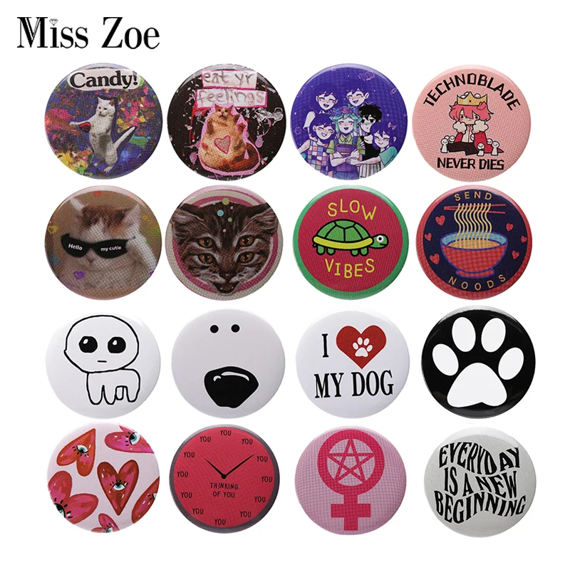 Металлическая брошь в форме кота, собаки, черепахи, животного, 44 мм