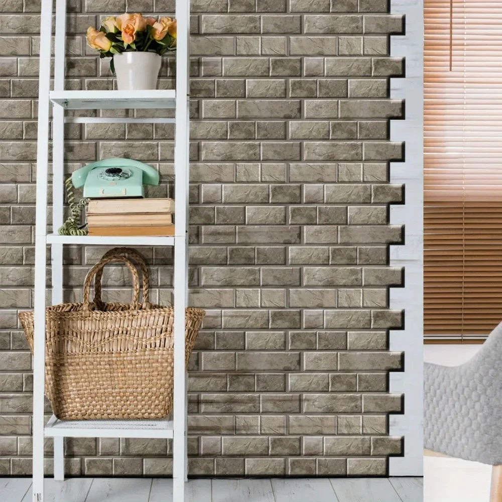 Новинка 1 шт. 3D настенные панели кирпичные клейкие обои водонепроницаемые