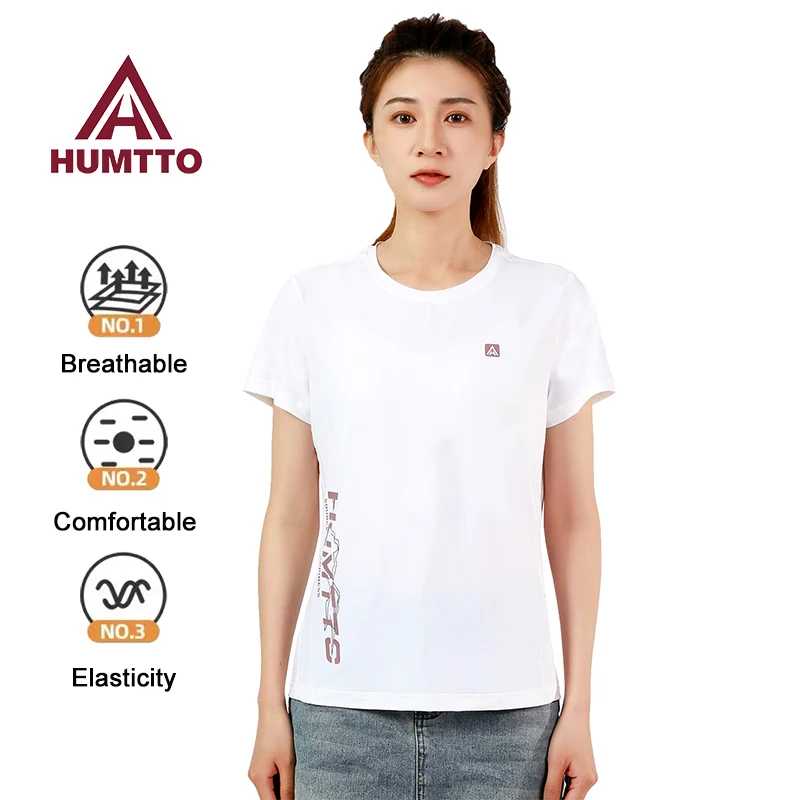 

HUMTTO Summer Quick-drying Runing Yoga T-shirts Women Breathable Luxury Sport Sportswear Short Sleeve Fitness T Shirt for Woman