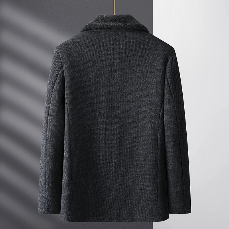 Куртка среднего и пожилого возраста мужская одежда осенне-зимняя флисовая