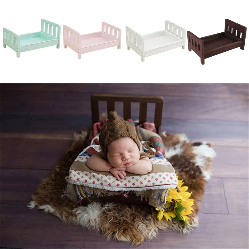

Newborn Photography Props Wood Bed Infant Poses Baby Photography Prop Detachable Background Props Baby Photography Prop
