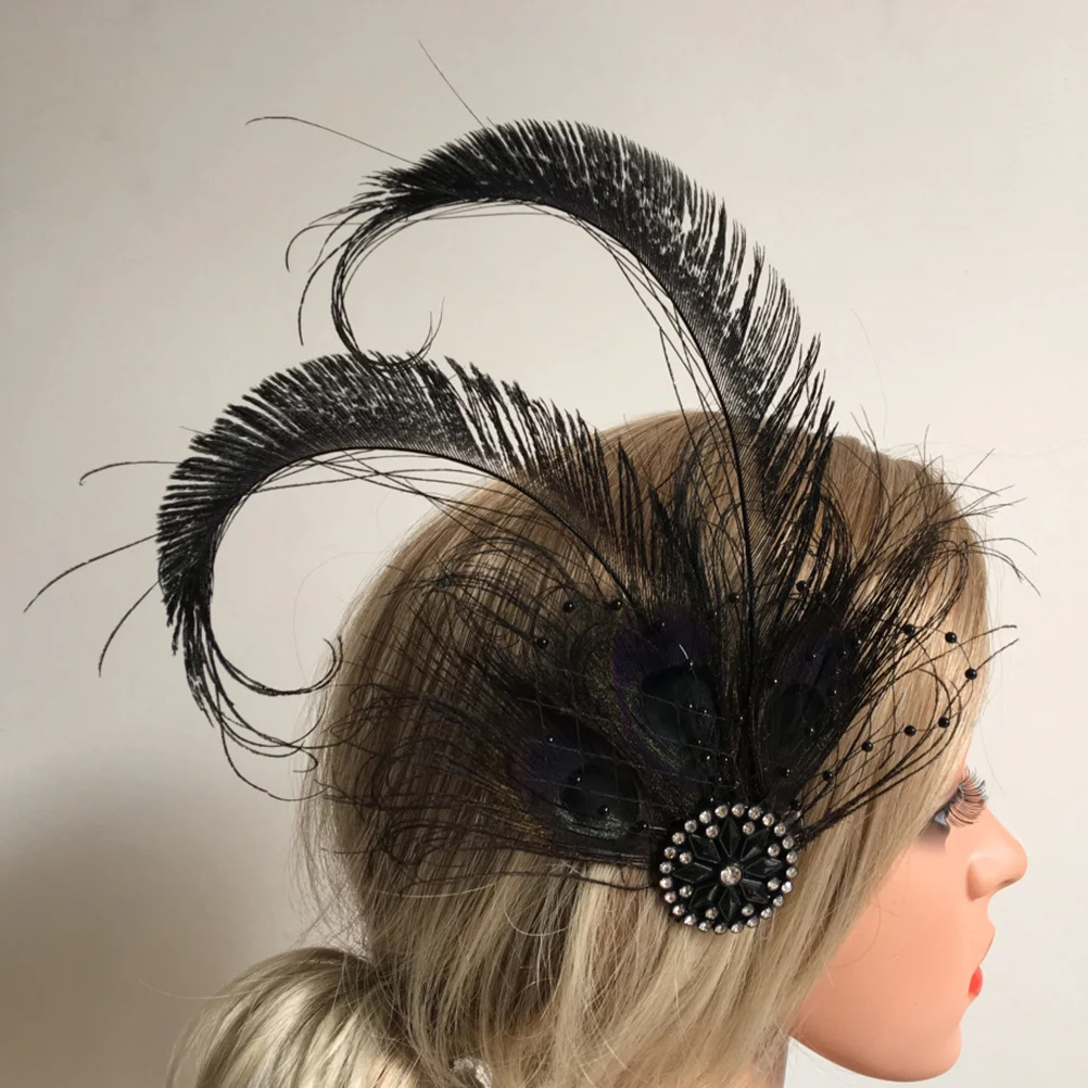 

Wedding Hair Accessories Stage Show Band Headgear Bridesmaid Peacock Clip Photo