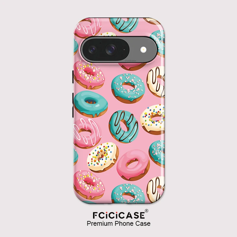 Фото Чехол Fcicicase 2-в-1 с двойным слоем для Google Pixel 10 8 9 Pro 10A 7A 8A 10 9 Pro XL, противоударный, с рисунком в виде тортов, задняя крышка-накладка №1
