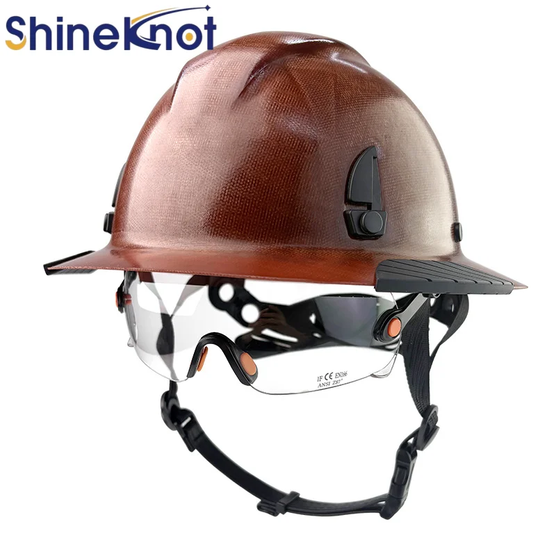 Фото Каска защитная SHINEKNOT, высокопрочная, ударопрочная, для строительных площадок, сертифицированная по стандарту ANSI, легкая, из стекловолокна №4