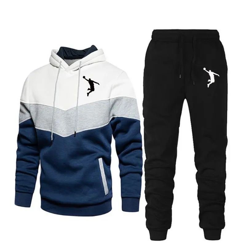 Hoodies Suits Men Two Piece Tracksuit Sweatshirt Sets Thick Sportswear Sport Suits Casual Sweatshirt And Sweatpants New Fashion