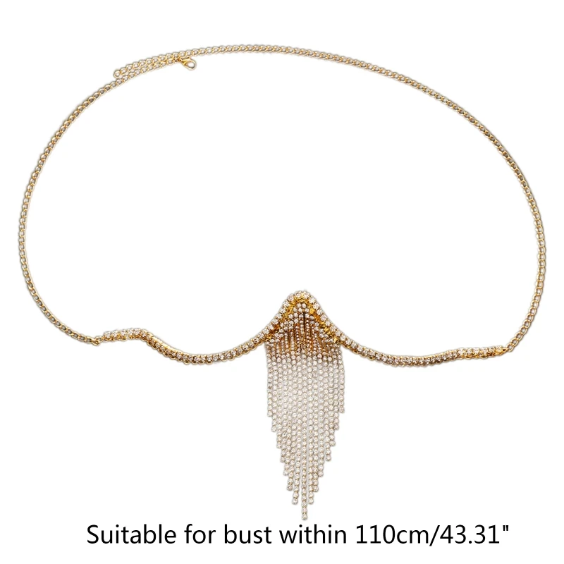 

MXMB Rhinestones Body Chain Sexy Bikini Body Chain Nightclub Chest Bracket Bra