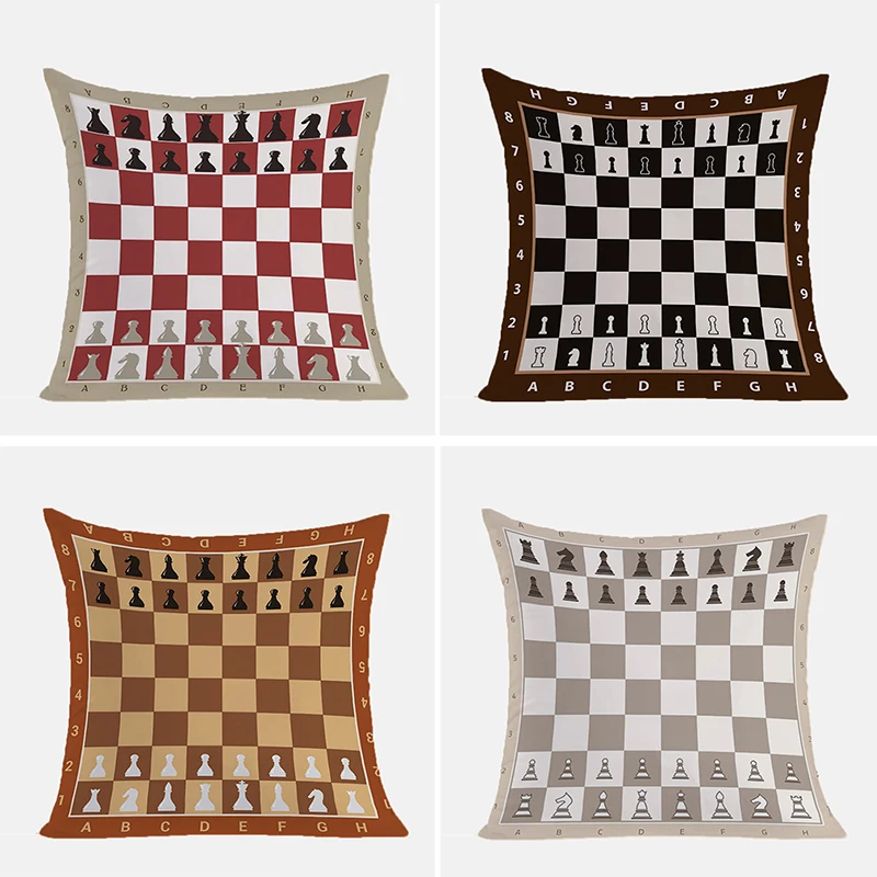 

Cushion Cover Chess Board Throw Pillow Covers Decorative Pillowcase 40x40 Pillowcases for Pillows 45x45 45*45 Cushions Cases