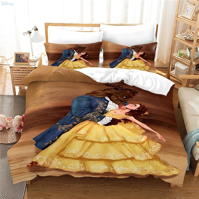 Классическая красота и чудовище мультяшное семейное постельное белье